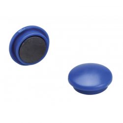 Boîte de 5 aimants 27 mm ronds Bleu