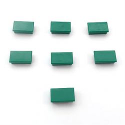 Plaquette de 7 aimants rectangulaires 1,2 x 2,5 cm Vert