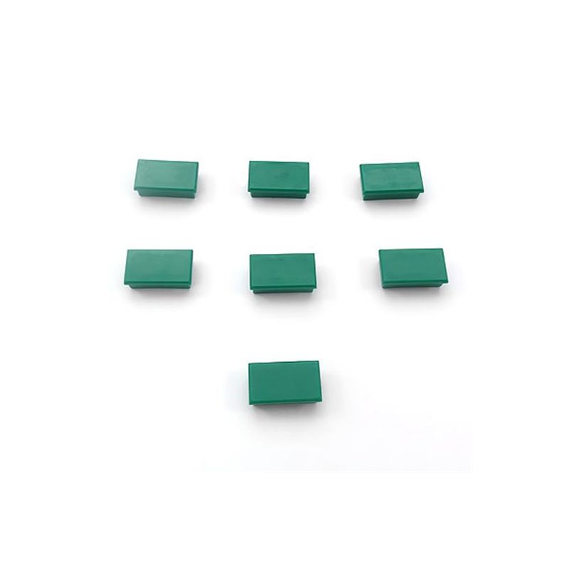 Plaquette de 7 aimants rectangulaires 1,2 x 2,5 cm Vert