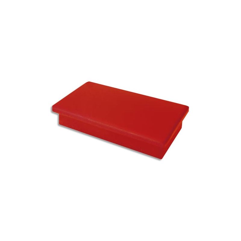 Plaquette de 7 aimants rectangulaires Rouge 1,2 x 2,5 cm