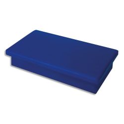Plaquette de 4 aimants rectangulaires Bleu 1,1 x 2,7 cm