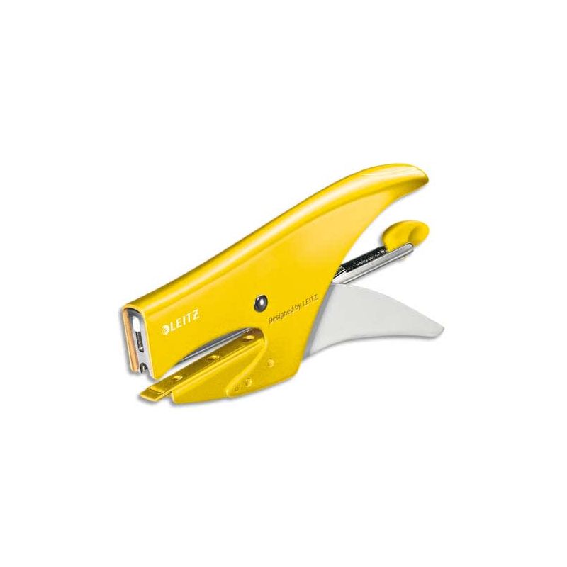 LEITZ Pince agrafeuse WOW Jaune agrafes n° 10 capacité 15 feuilles
