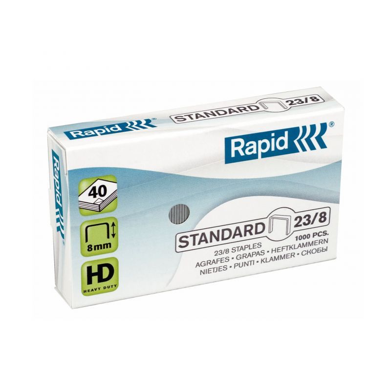 RAPID Agrafes Nº23/8 en boîte de 1000