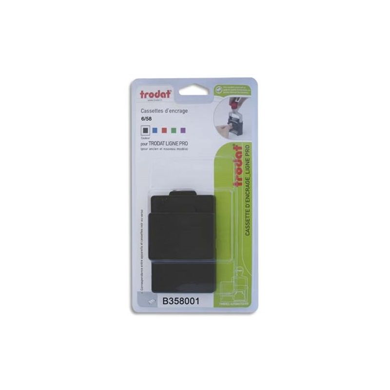 TRODAT Blister 3 recharges 6/58 pour appareils 5208/5480 Noir