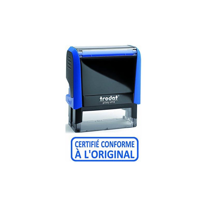 TRODAT Timbre formule CERTIFIE CONFORME A L'ORIGINAL Encrage Bleu