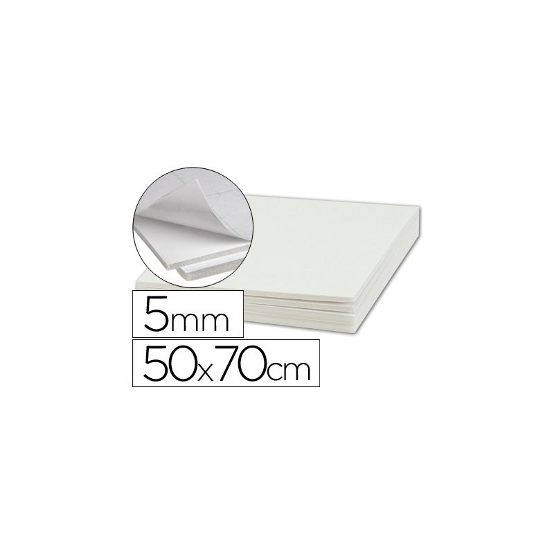 LIDERPAPEL Carton plume adhésif 50x70cm blanc