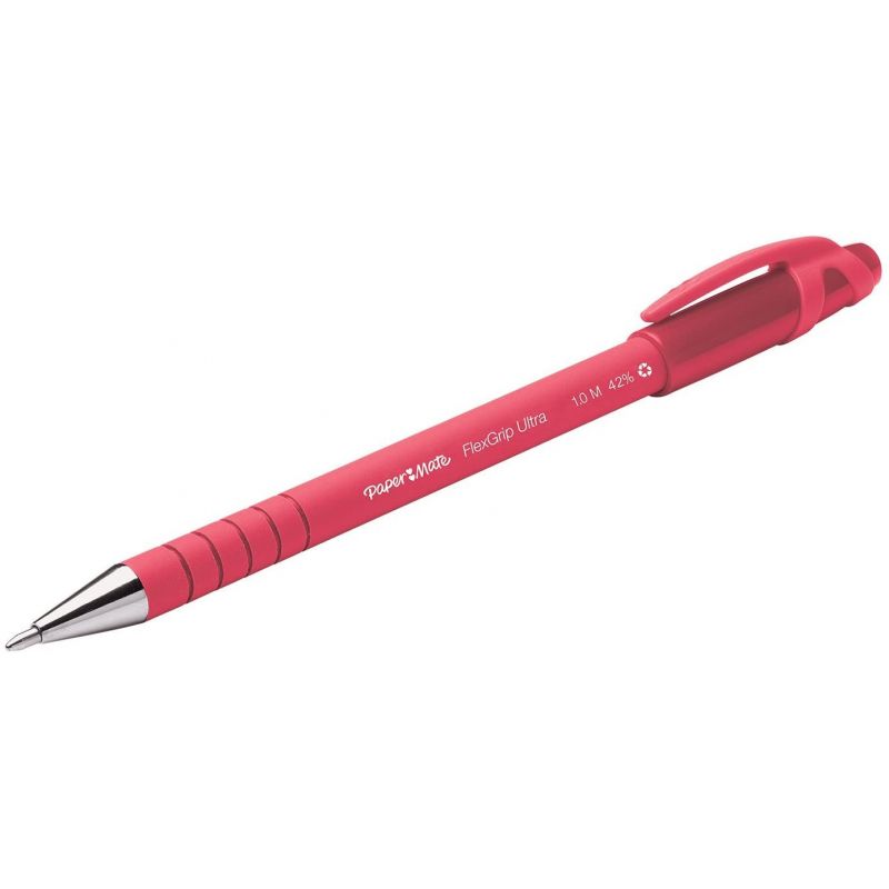 PAPERMATE FLEXGRIP Stylo bille pointe moyenne rétractable encre Rouge