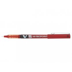 PILOT V5 Stylo Roller pointe tubulaire Encre liquide Rouge