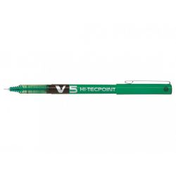 PILOT V5 Stylo Roller pointe tubulaire Encre liquide Verte