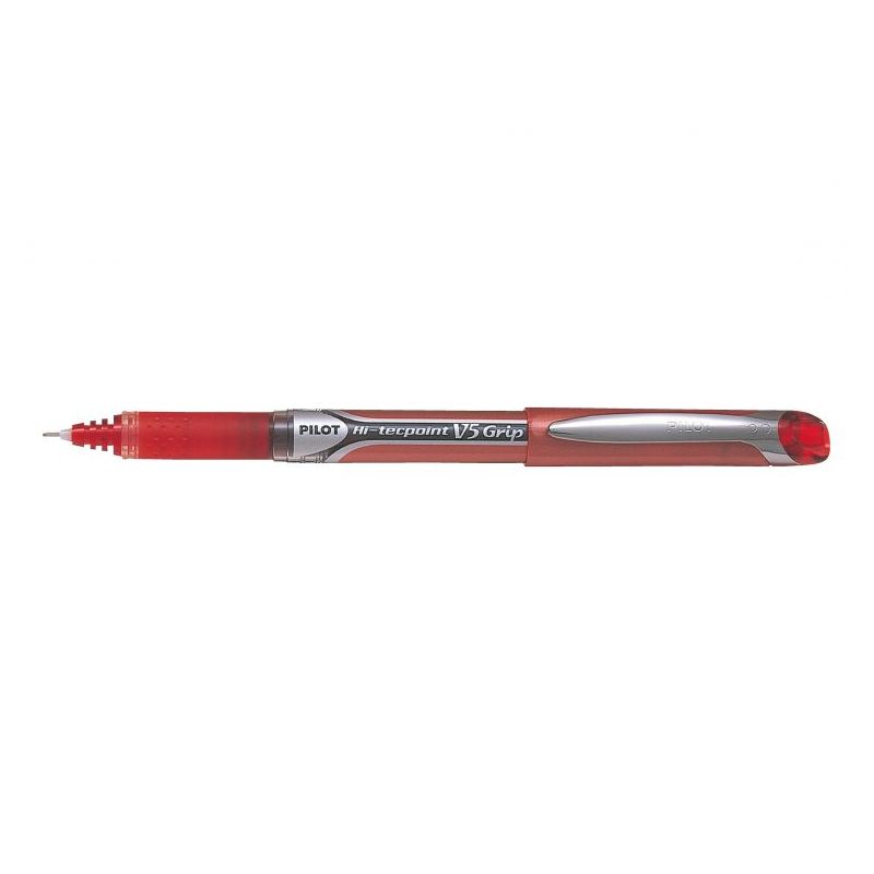 PILOT V5 Stylo roller grip pointe aiguille Encre Rouge 