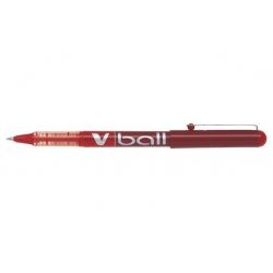 PILOT V-BALL Stylo Roller pointe métal 0,5 mm encre liquide Rouge