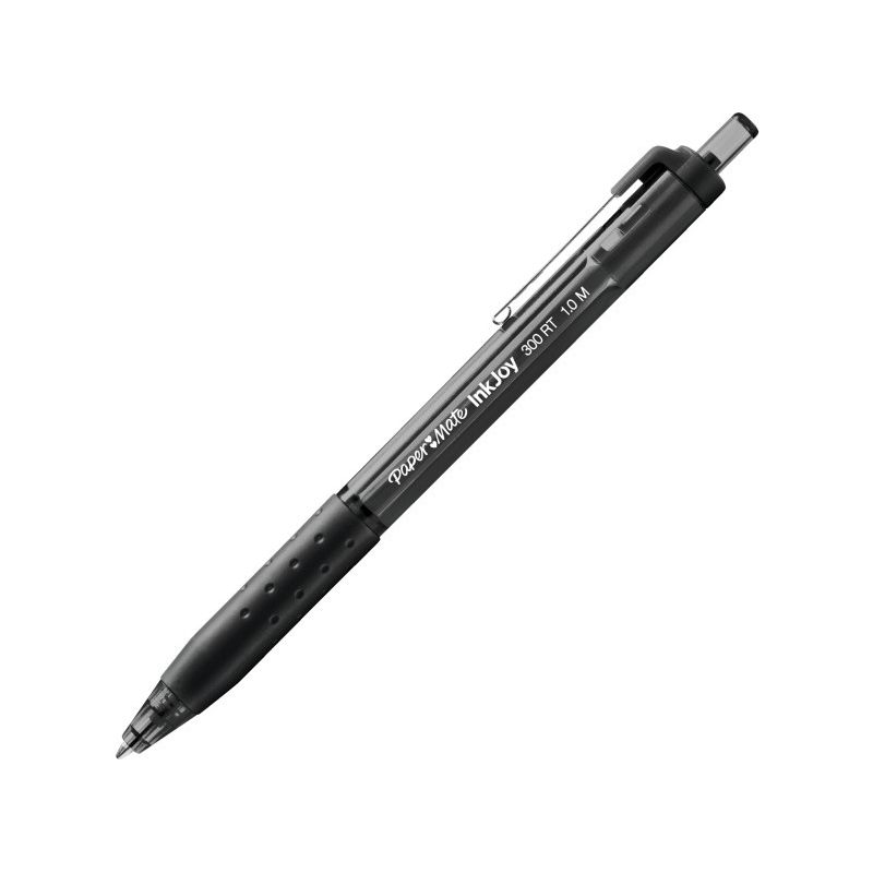 PAPERMATE Stylo bille rétractable avec grip Pointe moyenne Encre Noire