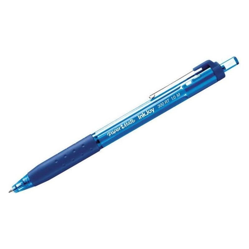 PAPERMATE Stylo bille rétractable avec grip Pointe moyenne Encre Bleue