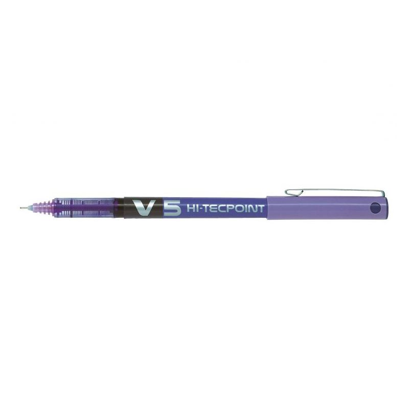 PILOT V5 Stylo Roller pointe tubulaire Encre liquide Violet 