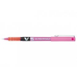 PILOT V5 Stylo Roller pointe tubulaire Encre liquide Rose