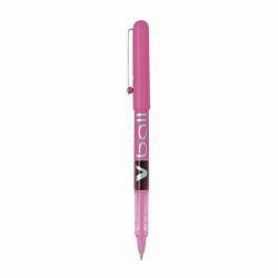 PILOT V-BALL Stylo Roller pointe métal 0,5 mm encre liquide Rose
