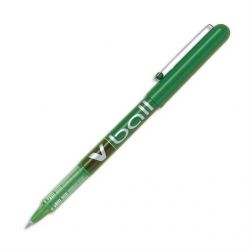 PILOT V-BALL Stylo Roller pointe métal 0,5 mm encre liquide Verte