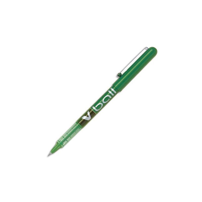 PILOT V-BALL Stylo Roller pointe métal 0,5 mm encre liquide Verte