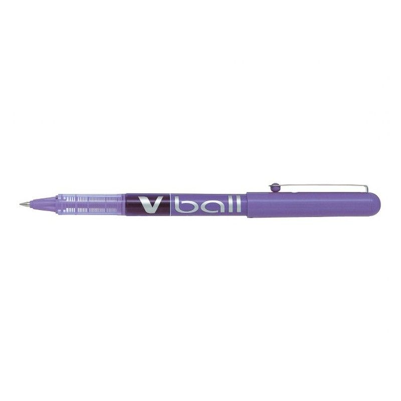 PILOT V-BALL Stylo Roller pointe métal 0,5 mm encre liquide Violette