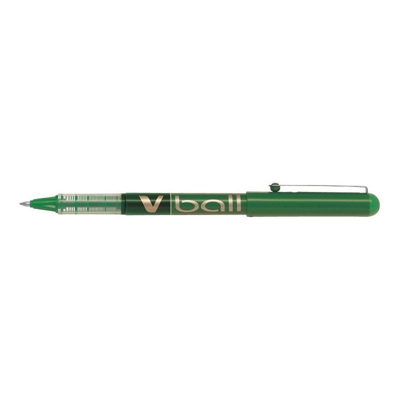 PILOT VBALL Stylo Roller pointe métal 0,7 mm encre liquide Verte