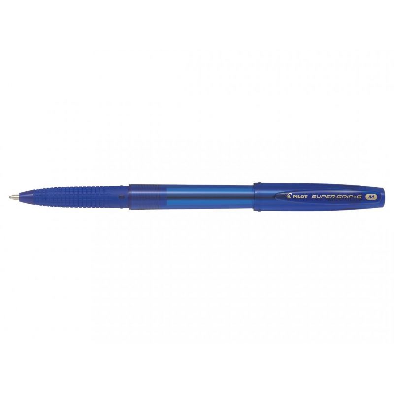 PILOT SUPER GRIP-G Stylo bille pointe moyenne encre Bleue