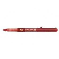 PILOT V-BALL Stylo Roller pointe métal Encre liquide Rouge