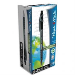 PAPERMATE FLEXGRIP Pack de 30+6 Stylo à bille pointe moyenne rétractable Encre Noire
