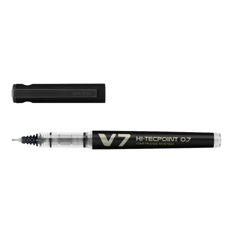 PILOT V5 HI-TECPOINT Stylo roller rechargeable pointe tubulaire Encre liquide Noire
