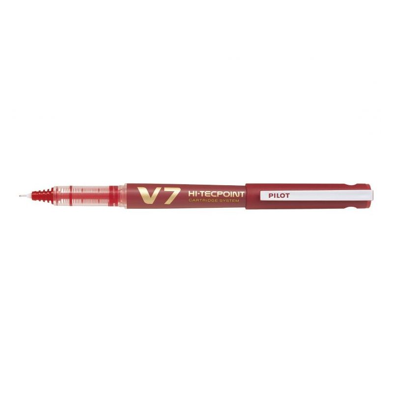 PILOT V7 HI-TECPOINT Stylo roller rechargeable pointe tubulaire Encre liquide Rouge