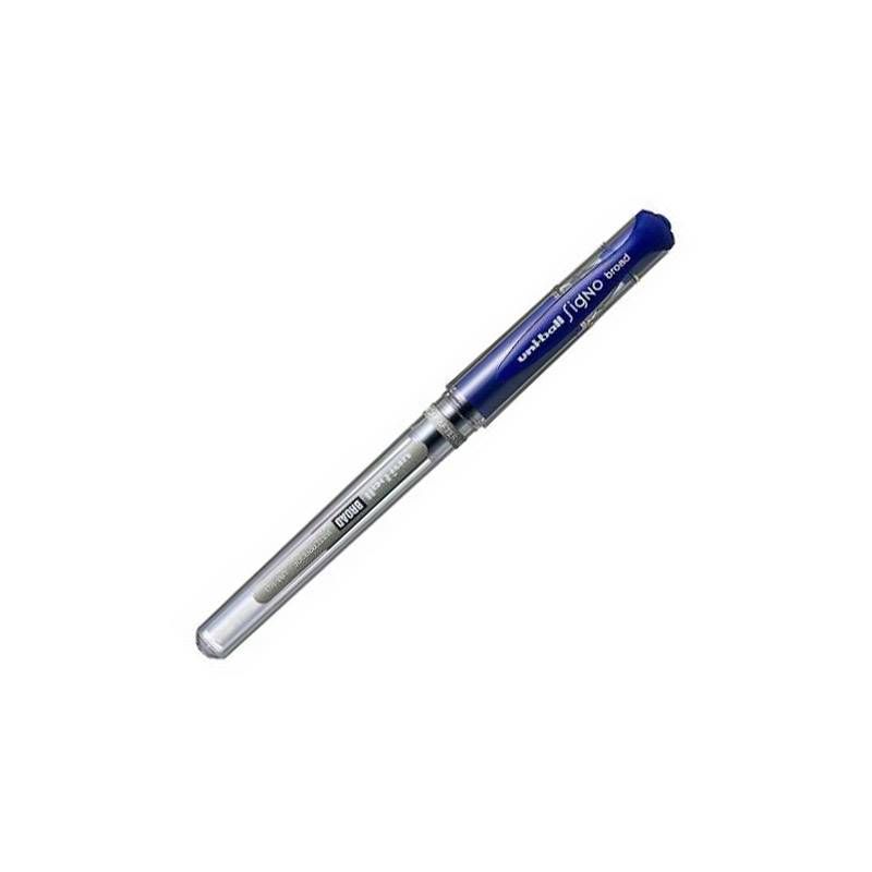 UNI-BALL SIGNO BROAD Stylo bille pointe large encre gel Bleue