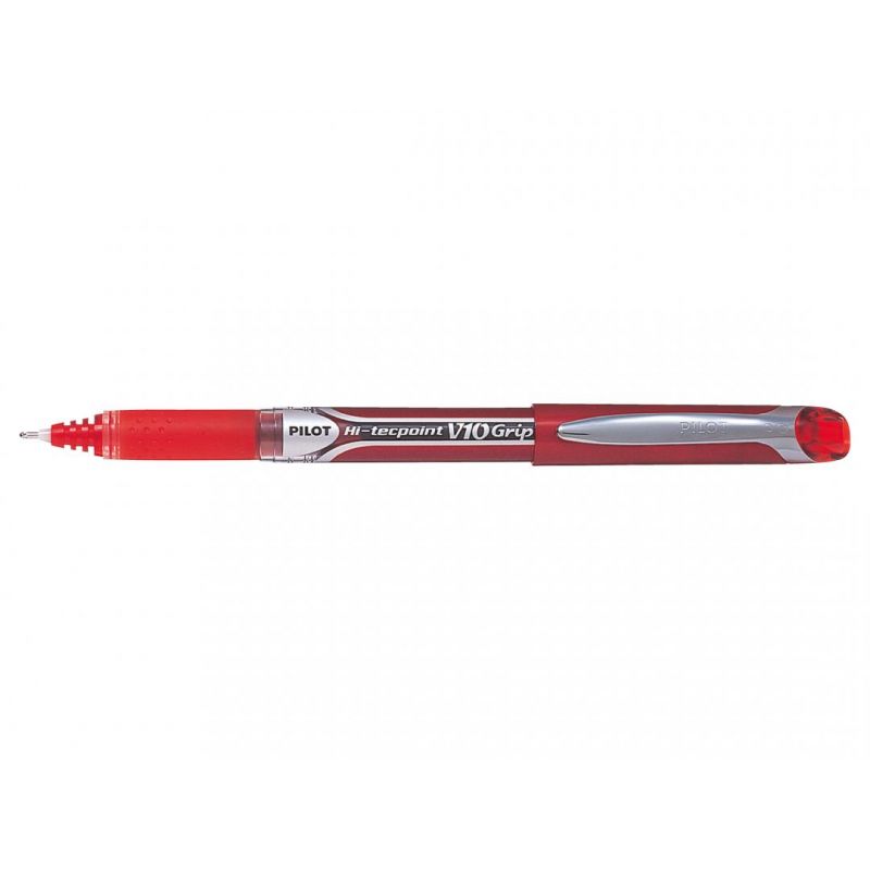 PILOT V10 GRIP Stylo roller pointe aiguille Encre rouge