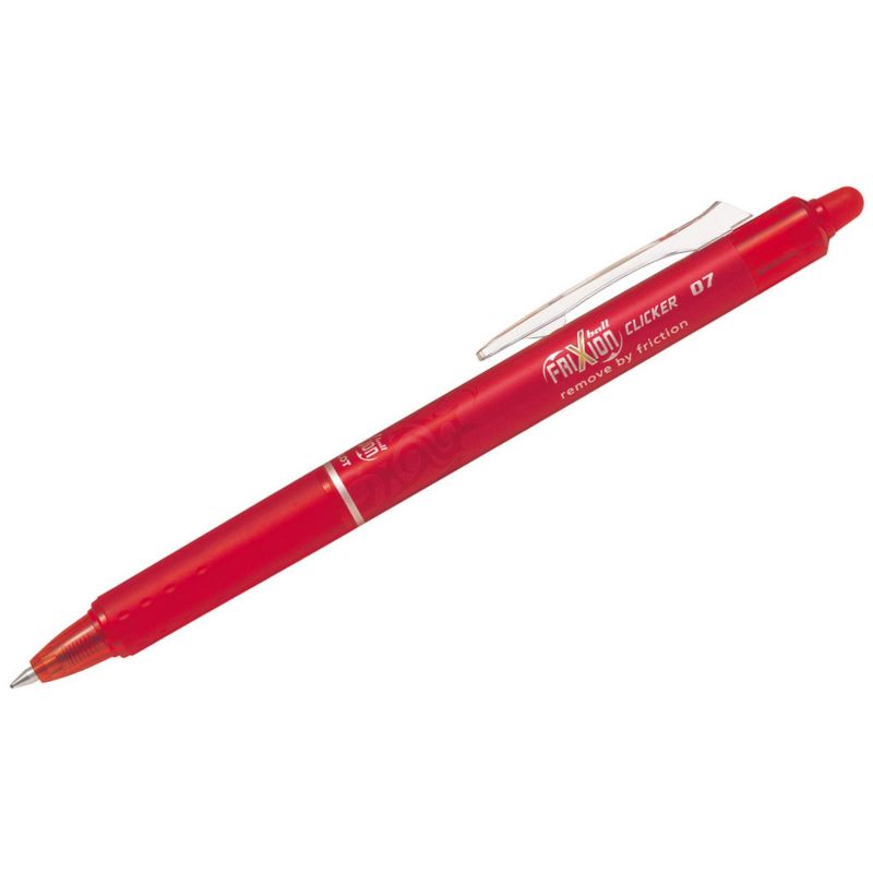 PILOT FRIXION CLICKER Stylo Roller rétractable Pointe moyenne Encre Rouge