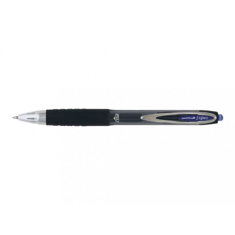 UNI-BALL SIGNO 207 Stylo bille rétractable encre gel Bleue