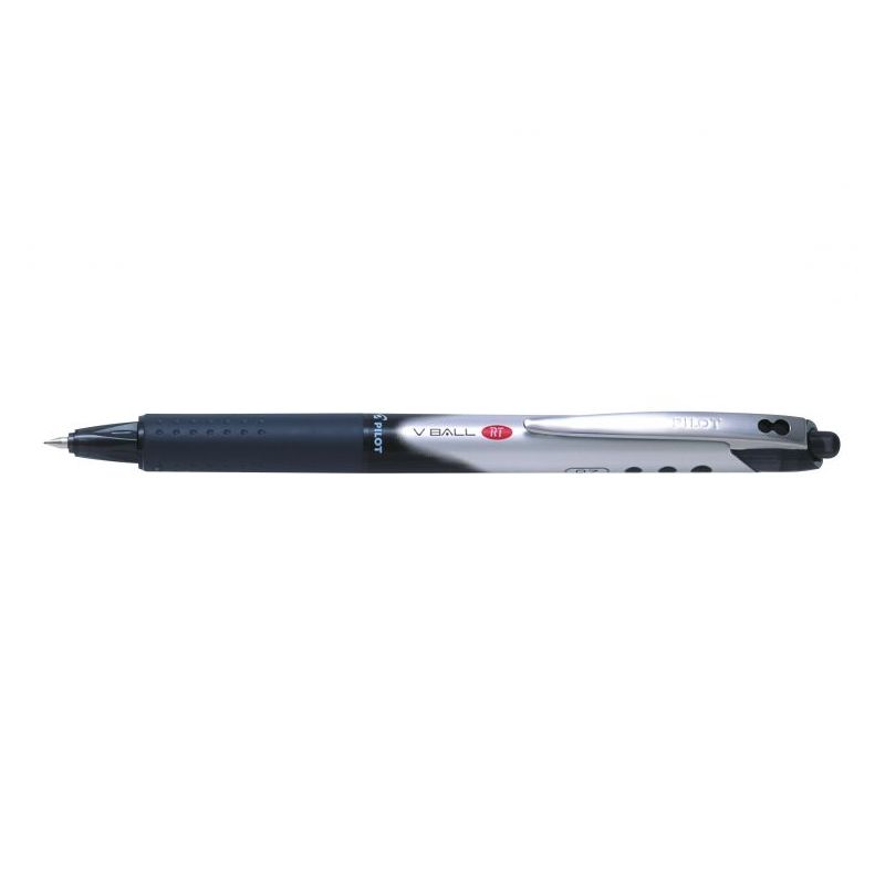 PILOT V BALL RT 07 Stylo roller pointe métal rétractable Moyenne Encre liquide Noire