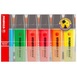STABILO BOSS Pochette de 6 surligneurs assortis