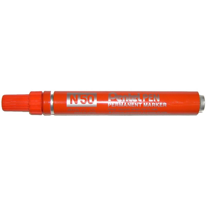 PENTEL N50 Marqueur permanent pointe ogive encre Rouge indélébile