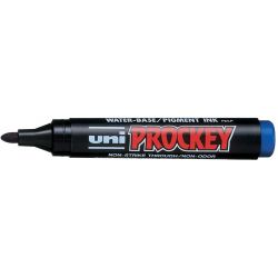 UNI-BALL Marqueur permanent Pointe ogive Encre pigmentée à base d'eau Bleue