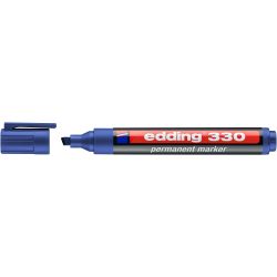 EDDING 330 Marqueur permanent Pointe biseautée coloris bleu