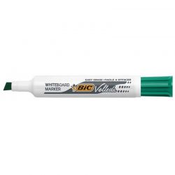 BIC VELLEDA 1791 Marqueur effaçable à sec pour tableaux Blancs pointe biseau encre cétone Verte