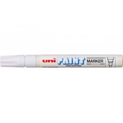 UNI-BALL PAINT Marqueur peinture à base d'huile indélébile pointe moyenne ogive Coloris Blanc