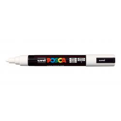 UNI POSCA Marqueur peinture Pointe moyenne ogive Encre Blanche base eau