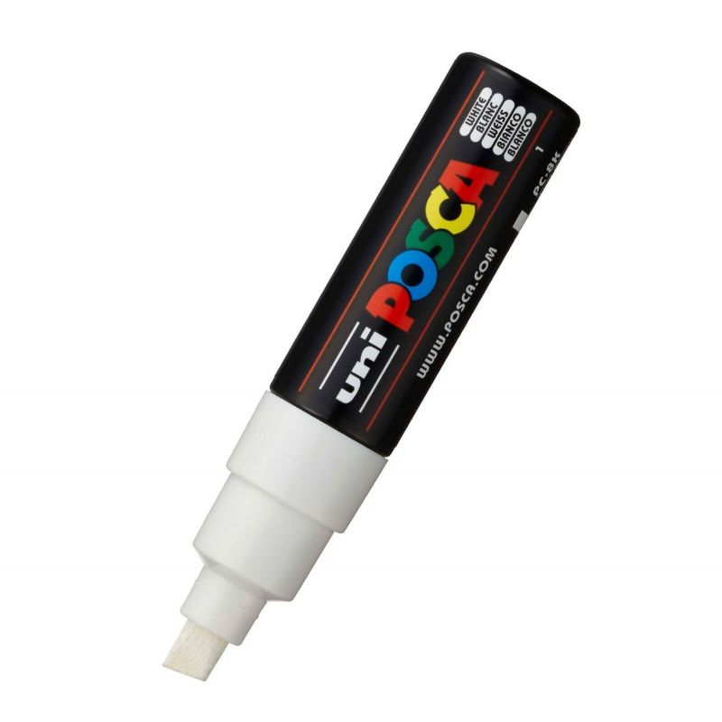 UNI POSCA Marqueur peinture Pointe Large Encre base eau Blanche