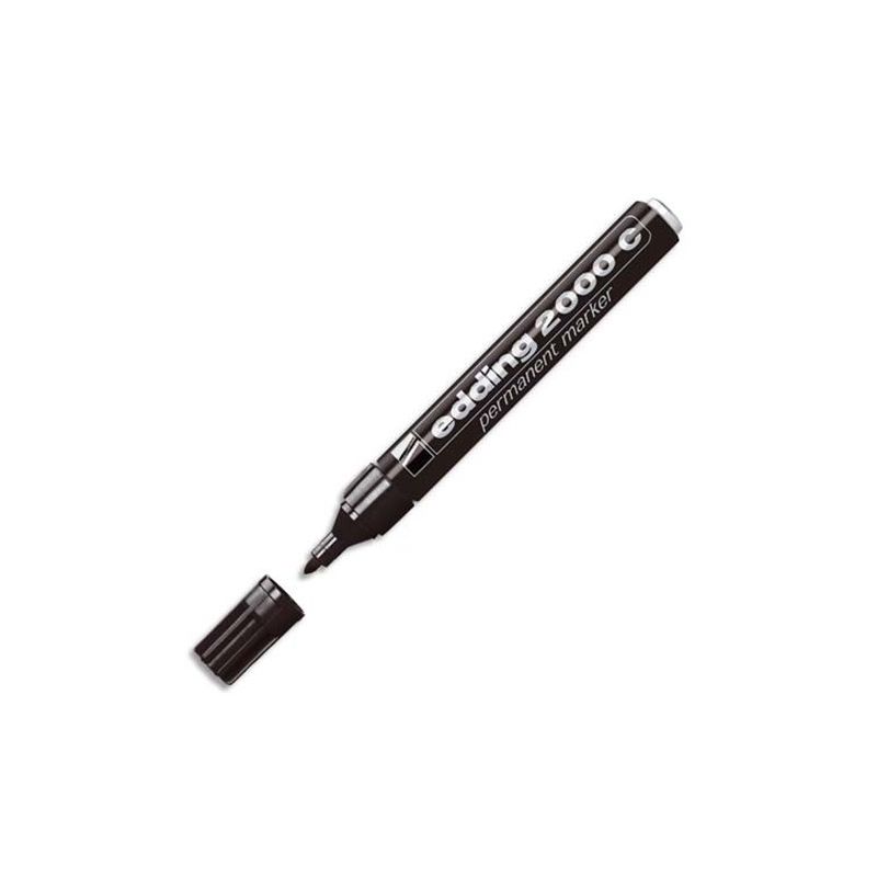 EDDING 2000C Marqueur permanent pointe ogive encre indélébile Noire sans solvant