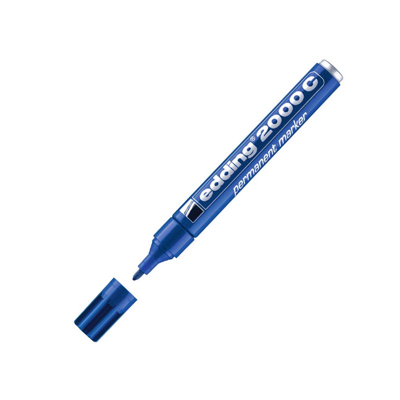 EDDING 2000C Marqueur permanent pointe ogive encre indélébile Bleue sans solvant