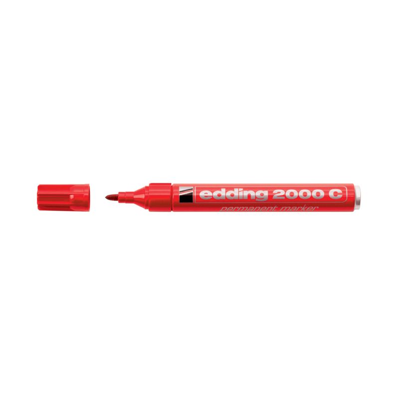 EDDING 2000C Marqueur permanent pointe ogive encre indélébile Rouge sans solvant