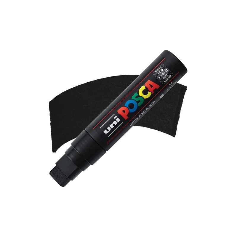 UNI POSCA Marqueur peinture Pointe extra large biseautée Encre base eau Noire