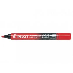 PILOT MARKER 100 Marqueur permanent pointe conique fine encre rouge