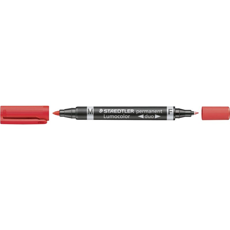 STAEDTLER LUMOCOLOR Marqueur permanent double pointe coloris rouge