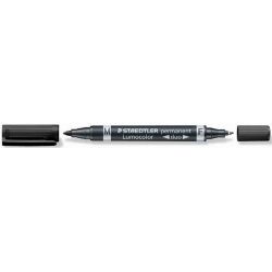 STAEDTLER LUMOCOLOR Marqueur permanent double pointe coloris noir