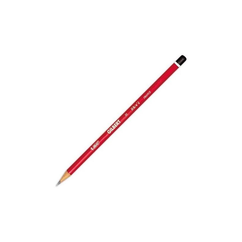 BIC GILBERT Crayon graphite tête trempée corps rond mine HB